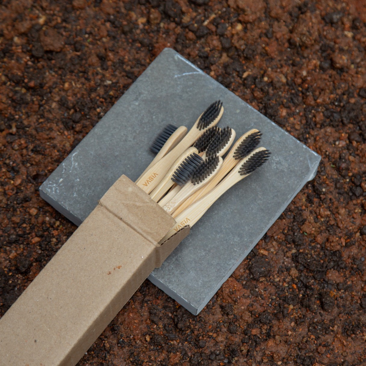 Adult Bamboo Toothbrushes(Pack of 10) - S Curve Bamboo Handle with Biodegradable PBT Fibre Bristles - Image 5