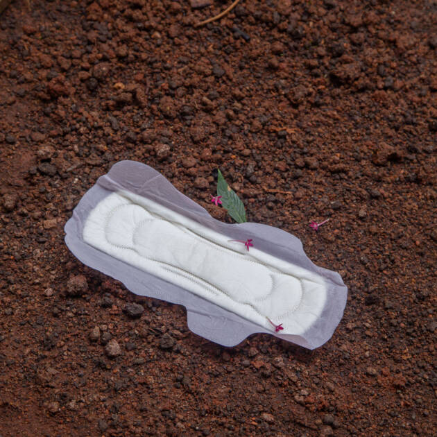 Biodegradable Sanitary Pads, Made of Pure Cotton and Wood Pulp - 42 Pads