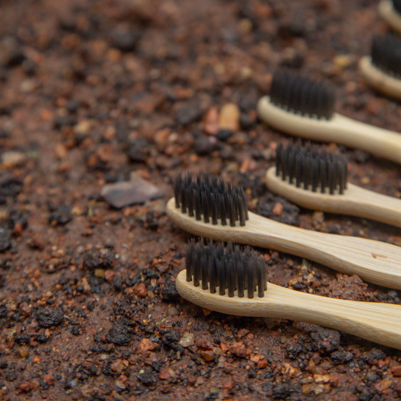 Kids Bamboo Toothbrushes(Pack of 10) - S Curve Bamboo Handle with Biodegradable PBT Fibre Bristles